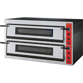 GGF pizza oven with two chambers for 12 pizzas of 360 mm each, solid fireclay, 18 kW, 1370 x 850 x 750 mm (W x D x H) product photo