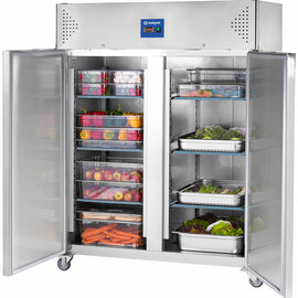 Starline double-door refrigerator with wheels, GN 2/1 product photo  S