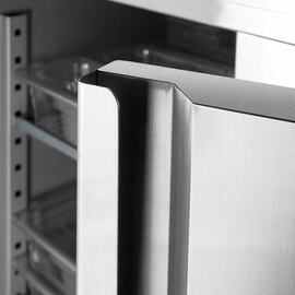 Double-door refrigerator, stainless steel, GN 2/1, 1480x830x2010 mm (WxDxH), 0.44 kW product photo  S