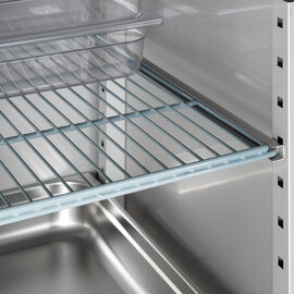 Double-door refrigerator, stainless steel, GN 2/1, 1480x830x2010 mm (WxDxH), 0.44 kW product photo  S