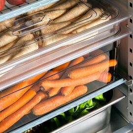 Stainless steel refrigerator, GN 2/1, 680x810x2010 mm (WxDxH), 0.17 kW product photo  S