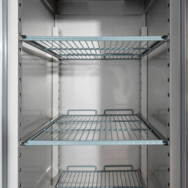 Stainless steel freezer, GN 2/1, 740x810x2010 mm (WxDxH), 0.48 kW product photo  S