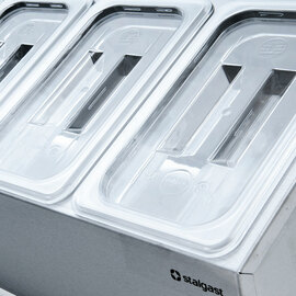 Starline pizza cooling attachment with glass cover, 5x GN1/4 product photo  S