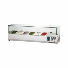 Starline pizza cooling attachment with glass cover, 6x GN 1/4 product photo  S