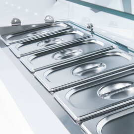 Starline pizza cooling attachment with glass cover, 6x GN 1/4 product photo  S