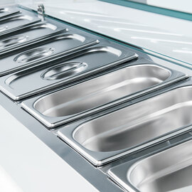 Starline pizza cooling attachment with glass cover, 8x GN1/4 product photo  S