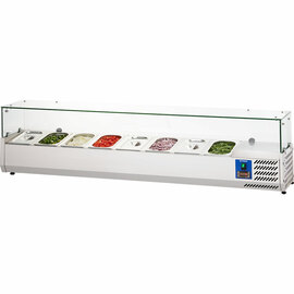 Starline pizza cooling attachment with glass cover, 8x GN1/4 product photo  S