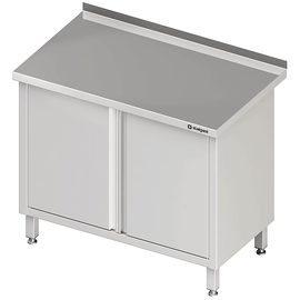 Work cabinet with hinged doors, 700x700x850 mm, with upstand, welded product photo