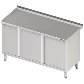Work cabinet with hinged doors, 1400x700x850 mm, with upstand, welded product photo