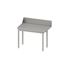 Drain table "PRO", basket guide with gradient, without base plate 1500x750x880 mm, left-hand side, with upstand 200 mm, welded product photo