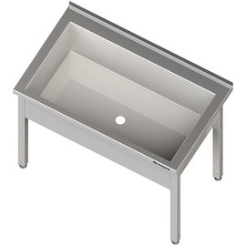 Pot sink with one bowl, 600x600x850 mm, 300 mm bowl height, with upstand, welded product photo  S