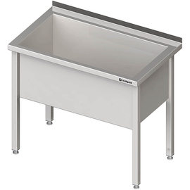 Pot sink with one bowl, 600x700x850 mm, 400 mm bowl height, with upstand, welded product photo