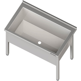 Pot sink with one bowl, 600x700x850 mm, 400 mm bowl height, with upstand, welded product photo  S