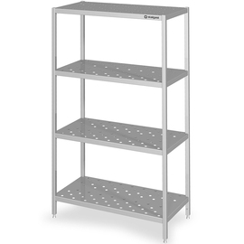 Shelf with perforated shelves, 1100x700x1800 mm, welded product photo  S