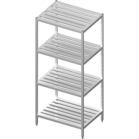 Shelving with grid shelves, 1200x700x1800 mm, welded product photo