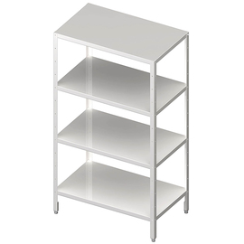 Shelving unit with smooth, height-adjustable shelves, 1300x600x1800 mm, self-assembly product photo