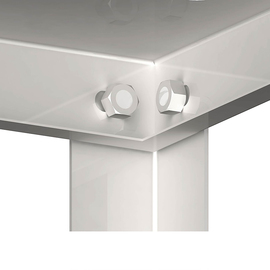 Shelving unit with smooth, height-adjustable shelves, 1300x600x1800 mm, self-assembly product photo  S