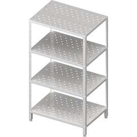 Shelf with perforated, height-adjustable shelves, 1200x500x1800 mm, self-assembly product photo