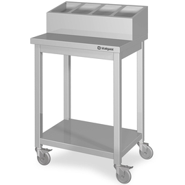 Cutlery and tray trolley, 655x500x1100 mm, welded product photo  S