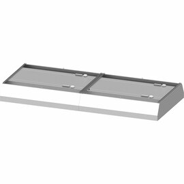 Ceiling hood "Basic Line", trapezoidal shape 4800 mm x 1800 mm with flame protection filter type B product photo