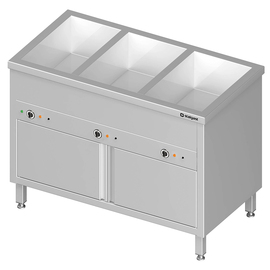 Bain-Marie freestanding unit with closed base and separate basins, for 3x GN1/1085x600x850 mm product photo