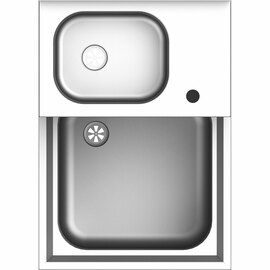 Combined handwash sink with upstand, 500x600x850 mm product photo  S