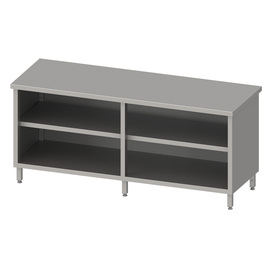 Open work cabinet with base and intermediate shelf 2000x700x850 mm, welded product photo