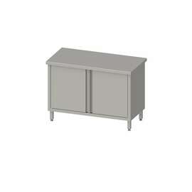 Work cabinet with hinged doors, 1200x700x850 mm, without upstand, welded product photo