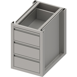Base cabinet box version 2.0 with three drawers, base construction 450x540x660 mm product photo