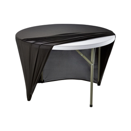 Stretch cover for round buffet tables with approx. Ø 1150 mm, height 740 mm, black product photo  S