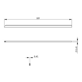 End strip, 19 mm high product photo  S
