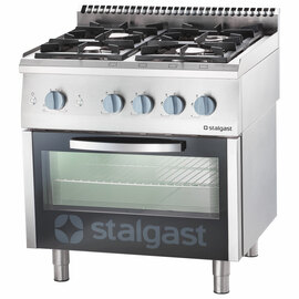 Gas stove 4 burners with gas oven (GN 2/1) Series 700 ND - G20, 4 burners (2x5+2x7) product photo