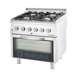 Gas stove 4 burners with electric oven (GN 2/1) Series 700 ND - G20, 4 burners (3.5+5+2x7) product photo