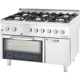 Gas stove 6 burners with electric oven (GN 2/1) Series 700 ND - G20, 6 burners (3.5+2x5+2x7+9) product photo