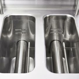 Gas deep fryer as a freestanding unit Series 700 ND - Double deep fryer 2x 7 liters, 12 kW, 400x700x850 mm product photo  S