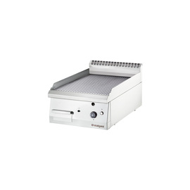 Gas griddle as tabletop device, 400x700 mm, grooved grill surface, Series 700 ND product photo