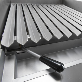 Gas lava stone grill as a freestanding unit, Series 700 ND with V-grate, 400x700x850 mm product photo  S