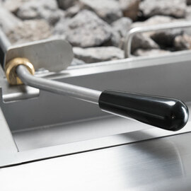 Gas lava stone grill as a freestanding unit, Series 700 ND with V-grate, 400x700x850 mm product photo  S