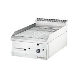 Gas griddle, chrome-plated as a tabletop unit, Series 700 ND - grooved 400x700x250 mm (WxDxH) product photo