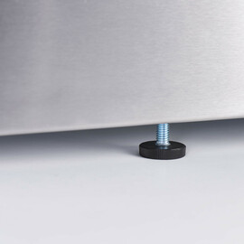 Chrome-plated electric griddle as tabletop device, 800x700 mm, grooved grill surface, Series 700 ND product photo  S