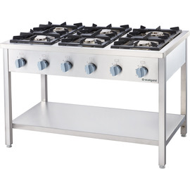 Gas stove series 700 - G20, 6 burners (3.5+2x5+2x7+9), 1200 x 700 x 850 mm (WxDxH) for self-assembly product photo