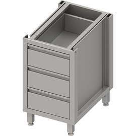 Base cabinet box version 2.0, for legs/base frame, with three drawers 450x540x660 mm product photo