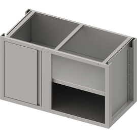 Corner base cabinet box version 2.0 with hinged door, for legs/base frame, part 1/2 for 540 mm installation depth 1100x640x660 mm product photo  S