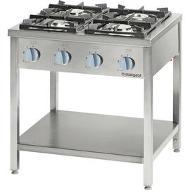 Gas stove series 900 - 4 burners (3.5+2x5+7), 20.5 kW, G20, 900 x 900 x 850 mm (WxDxH) product photo