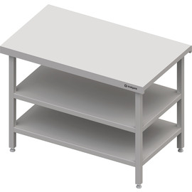 Neutral dispenser with base and intermediate shelf 900x750x880 mm, stainless steel worktop product photo