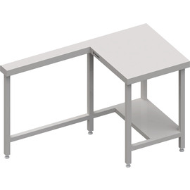 Cash register station with work surface right 1400x750x880 mm stainless steel worktop product photo