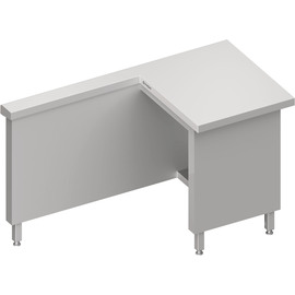 Cash register station "Free Flow" working area right 1400x750x880 mm, stainless steel cover plate product photo
