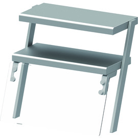 Double top shelf with glass sneeze guard and lighting 434x450x450 mm for food serving systems product photo