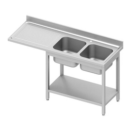 kitchen sink table ECO ST 69 drainboard on the left | 2 basins | 1600 mm x 700 mm H 900 mm | self-assembly product photo