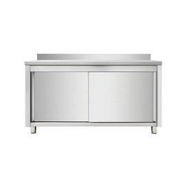 cupboard 1000 mm x 600 mm H 850 mm with sliding doors with shelf | upstand at the back product photo